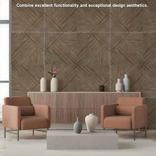 Miniatura 4 de TO-TH Paneles Acústicos para Pared y Techo - Paquete de 6 de 2'x2'x0.4", Paneles de Pared Decorativos Autoadhesivos con Impresión UV 3D con Aspecto
