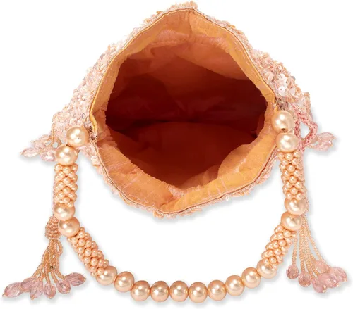 Miniatura 9 de Aheli Potli - Bolso de noche hecho a mano para mujer, elegante bolso de pulsera de moda nupcial para niñas