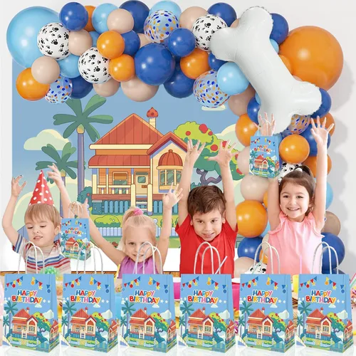 Miniatura 3 de YOOUUQIAN 20 piezas de suministros de fiesta de cumpleaños de perro azul, decoraciones de fiesta de perro azul, bolsas de regalo, bolsa de recuerdos