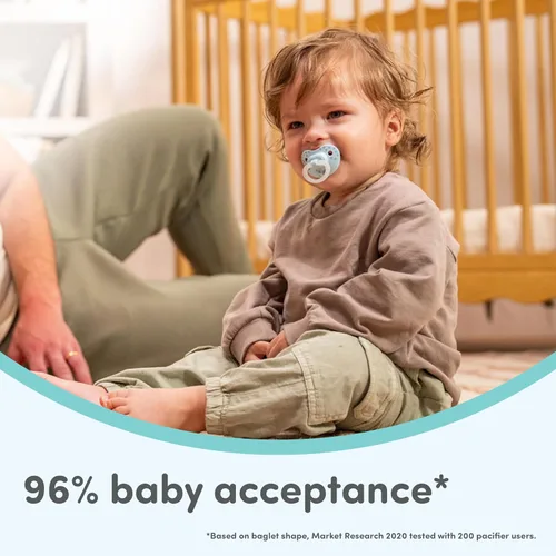 Miniatura 3 de NUK Cómodos chupetes de ortodoncia para 0 a 6 meses, sin BPA, paquete de 5, diseño suave y duradero para la comodidad del bebé