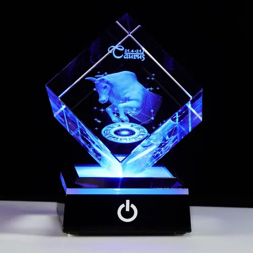 Miniatura 13 de Regalos de astrología del zodiaco Capricornio con cristales 3D para mujeres y hombres, figura de cristal de Capricornio, decoración de constelación