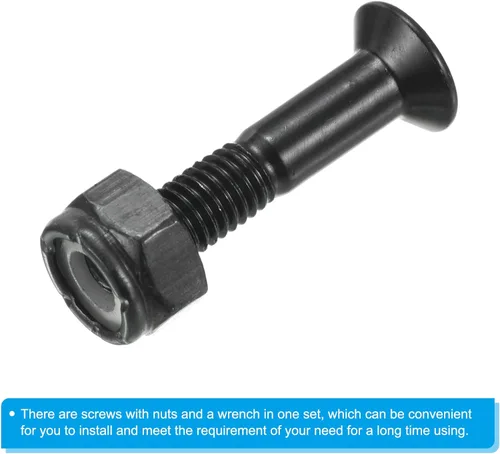 Miniatura 4 de PATIKIL Kit de herramientas para monopatín, tornillos de montaje, tornillos de cabeza hexagonal, juego de tuercas con llave para Longboard Cruiser