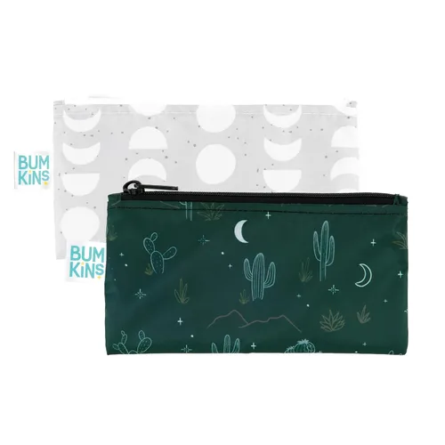 Miniatura 11 de Bumkins Bolsas de aperitivos reutilizables, para el almuerzo escolar de niños y para adultos, tela lavable, bolsa de tela impermeable