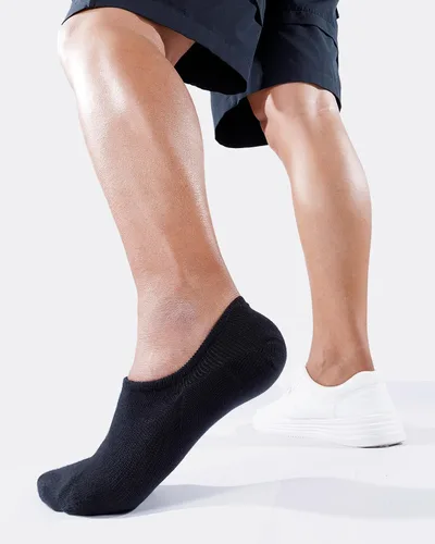 Miniatura 2 de IDEGG - Calcetines deportivos de algodón de corte bajo con agarre antideslizante para hombres