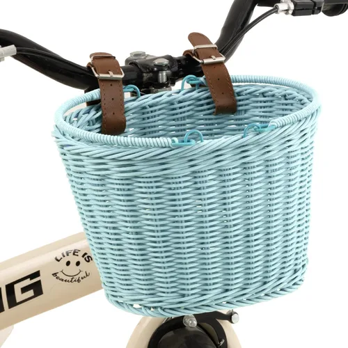 Miniatura 11 de Cesta de bicicleta para niños, canasta delantera para bicicleta para niños, pequeña cesta de mimbre para niños y niñas, cesta pequeña de mimbre
