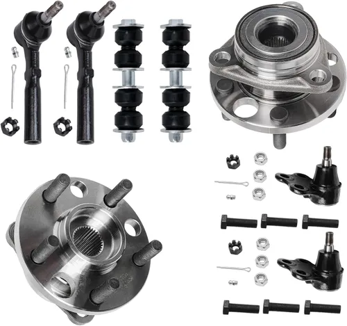 Miniatura 151 de Detroit Axle - Kit de nudillos de dirección delantera izquierda para Ford Edge Lincoln MKX 07-10, cojinete de rueda del lado del conductor, nudillo