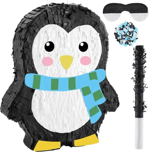Miniatura 10 de Lewtemi Decoraciones de Fiesta de Piñata con Palo, Venda para los Ojos y Confeti para Decoraciones de Fiesta, Centro de Mesa, Accesorio para Fotos