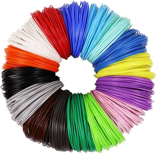 Relleno de Filamento de Pluma 3D PLA 1.75mm, 16 Colores, 10 Pies por Color, Total 160 Pies 16 colores más populares