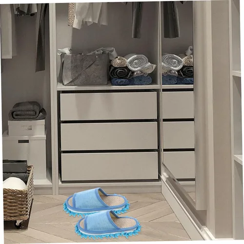 Miniatura 6 de Zapatillas de limpieza de pisos de microfibra, zapatos lavables para limpiar el polvo, zapatos de trapeador desmontables para limpieza de pisos