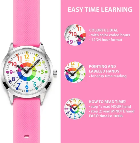 Miniatura 2 de Reloj para niños, relojes para niños de 8 a 12 años, reloj analógico para niños, reloj para niñas, relojes para niñas de 8 a 10 años, 3-5, 4, 7, 5