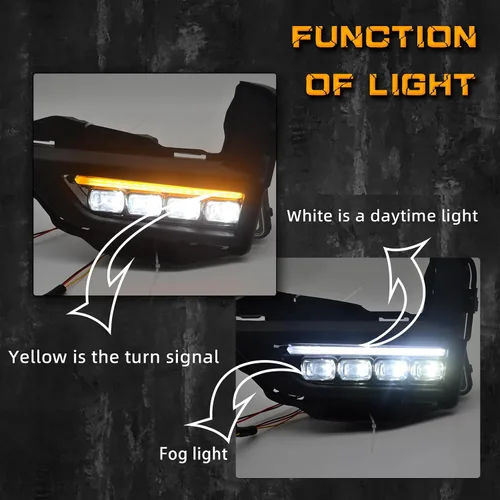 Miniatura 2 de Luces antiniebla LED para parachoques de Nissan Rogue 2017-2020 con DRL e intermitentes