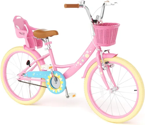Miniatura 12 de Glaf - Bicicleta para niñas de 12, 14, 16 pulgadas con ruedas de apoyo, bicicleta para niños pequeños de 2 a 9 años, bicicleta con canasto y asiento