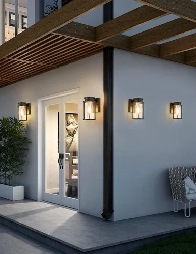 Miniatura 8 de Lámpara solar de pared para exteriores, sensor de movimiento, lámpara de pared exterior del anochecer al amanecer, accesorios de iluminación