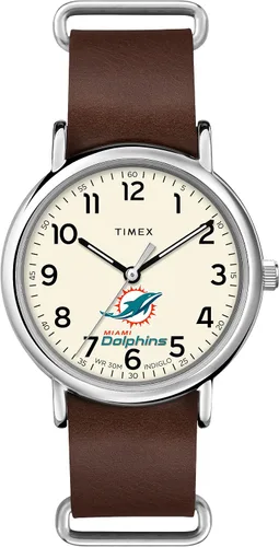 Miniatura 21 de Correa de cuero de cuarzo NFL Weekender de 1.575 in para hombre
