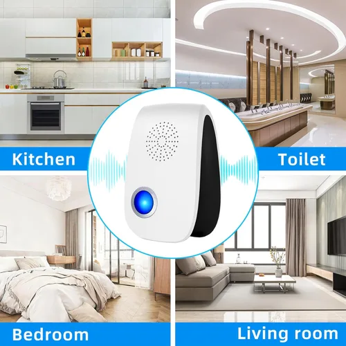 Miniatura 7 de Repelente ultrasónico mejorado, repelente de plagas para interiores, enchufe electrónico para cucarachas, hormigas, roedores, ratones, insectos