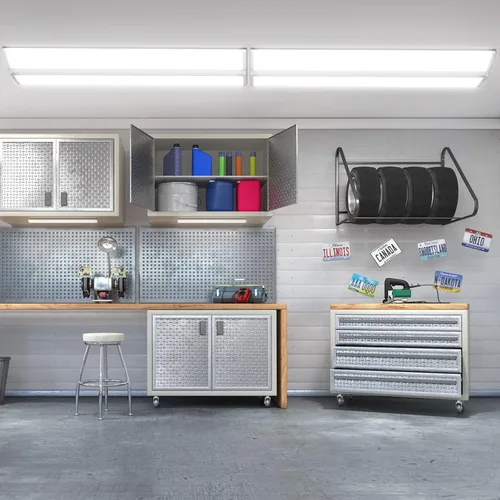 Miniatura 8 de ANTLUX Lámpara LED de 4 pies, 50 W, 5600 lm, luz LED lineal de montaje empotrado, 4000 K, 4 pies, lámparas LED de techo de cocina para sala