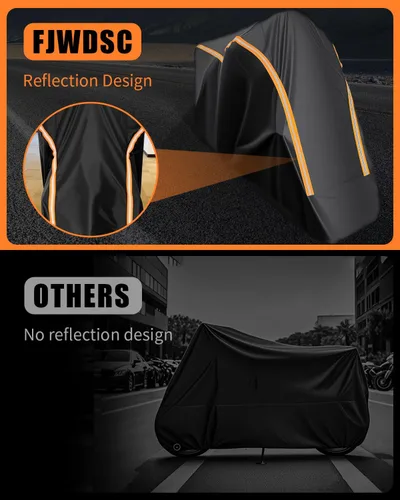 Miniatura 7 de Funda Completa para Motocicleta Impermeable para Almacenamiento Interior/Exterior, Funda Impermeable para Motocicleta Resistente con Tiras