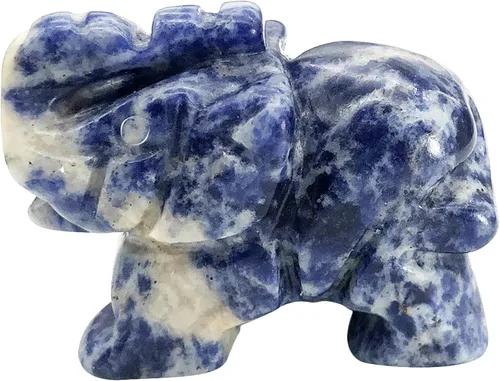 Miniatura 5 de Fekuar Figuras de elefante de cristal curativo talladas a mano de 1.5 pulgadas, escultura de estatua de animal de bolsillo de la suerte, decoración