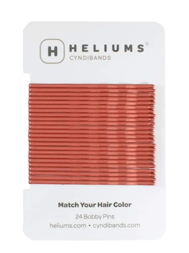 Heliums Horquillas grandes – Rojo caoba – Horquillas onduladas extra largas de 2.5 pulgadas – 24 unidades