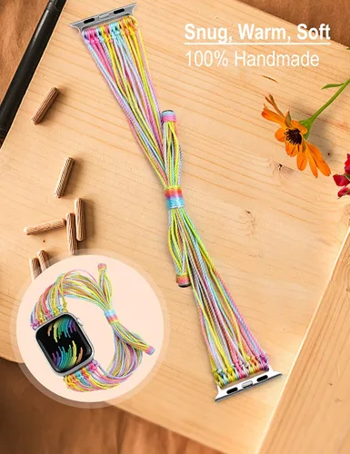 Miniatura 3 de JR.DM Correas de reloj bohemias compatibles con Apple Watch de 1.575 pulgadas, 1.614 pulgadas, 1.496 pulgadas, 1.732 pulgadas, 1.654 pulgadas, 1.772
