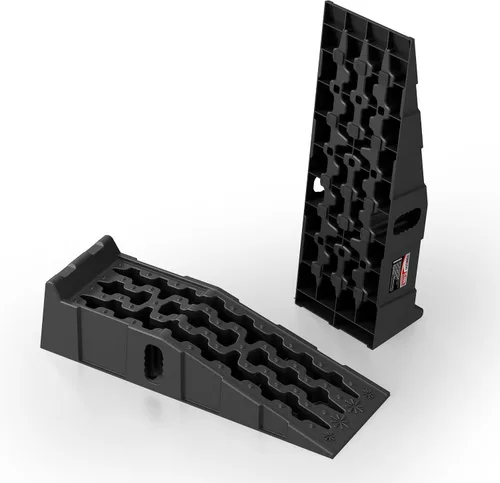 Miniatura 9 de Rampas de servicio para vehículos pesados: 1 par de elevadores profesionales de mantenimiento automático para camiones y SUV, rampas de neumáticos