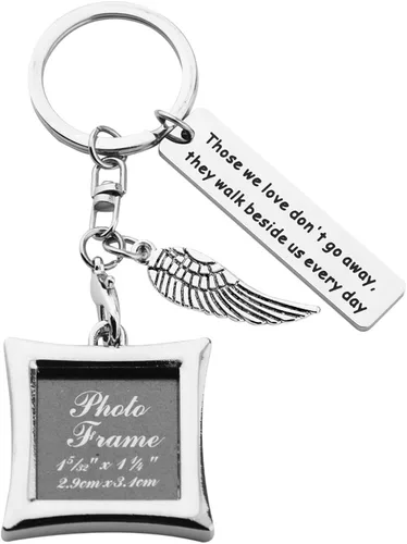 Llavero con marco de fotos, regalos conmemorativos de Loved One Those We Love Don't Go Away