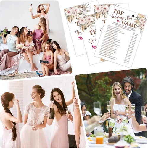 Miniatura 3 de Decoraciones bohemias para despedida de soltera, juego de despedida de soltera con zapatos de boda, Love Is In Bloom despedida de soltera, ideas