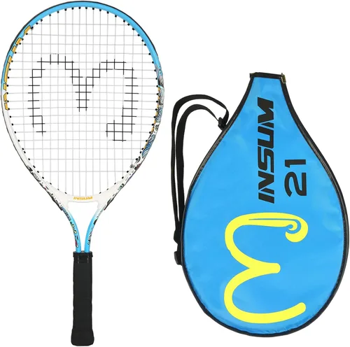 INSUM 17-25 inch Kids Tennis Racket for Aged 2~12 Starter, Multi-Color & Size Toddlers Tennis Racket for Boys & Girls Beginner, Come with Shoulder