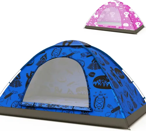 Miniatura 7 de KidzAdventure - Tienda de campaña 2 en 1 para niños, tienda de campaña para niños, tienda de campaña para niños de 1 a 2 personas, tienda de campaña