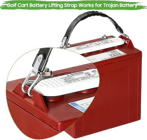 Miniatura 3 de 10L0L Correa de elevación de batería para carrito de golf, funciona para baterías de celdas profundas de Troya, correa universal de celda profunda