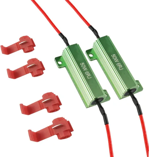 Miniatura 9 de iBrightstar Resistencias de carga 50W 6ohm, para corregir el código de error de la bombilla LED intermitente rápida y señal de giro Verde-4 pcs