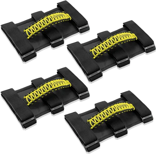 Miniatura 22 de 4 asas de agarre de barra antivuelco compatibles con Jeep Wrangler JLU JK JKU TJ YJ LJ JT JL y Gladiator JT 1987-2021 UTV y ATV, se adapta a barras