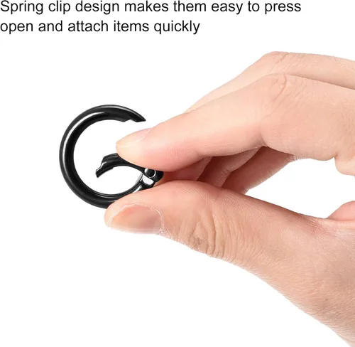 Miniatura 4 de uxcell Anillos redondos de resorte, hebilla de gatillo para bolsos, monederos, llavero