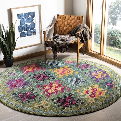 Miniatura 16 de SAFAVIEH Monaco Collection - Alfombra para pasillo, 2.2 x 6 pies, diseño bohemio de enrejado de diamantes, no desprende pelusa y de fácil cuidado