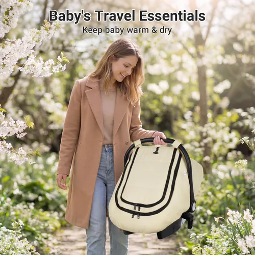 Miniatura 6 de Rquite Funda para Asiento de Coche para Bebé, Fundas de Asiento de Coche de Invierno para Niño y Niña, Funda Impermeable para Asiento de Coche