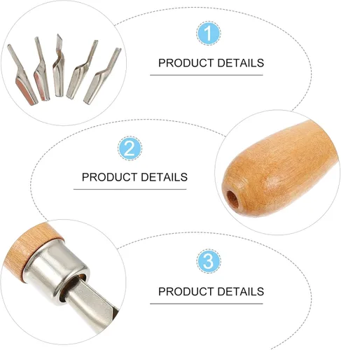 Miniatura 7 de EXCEART Juego ergonómico ideal para pintar espátulas artísticas, suministros de pintura al óleo, espátula de dibujo