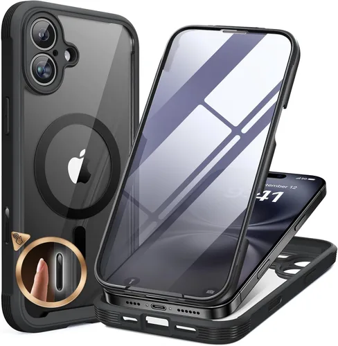 Miniatura 262 de Miracase Funda para iPhone 13 de 6.1 pulgadas, [sin burbujas] funda de teléfono de cuerpo completo con pantalla de vidrio completa integrada, sin
