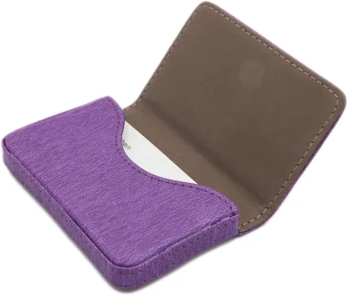 Miniatura 25 de Cartera con bloqueo RFID - Tarjetero minimalista de cuero para negocios, 12-verde, Pequeña, Slim