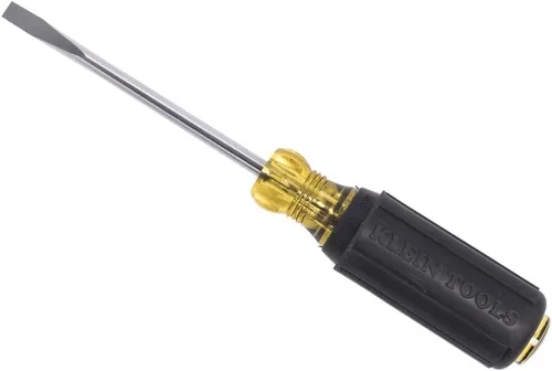 Miniatura 3 de Klein Tools 605-4 desarmador con punta de gabinete de 1/4 pulgadas, fabricado en EE. UU., mango redondo resistente de 4 pulgadas