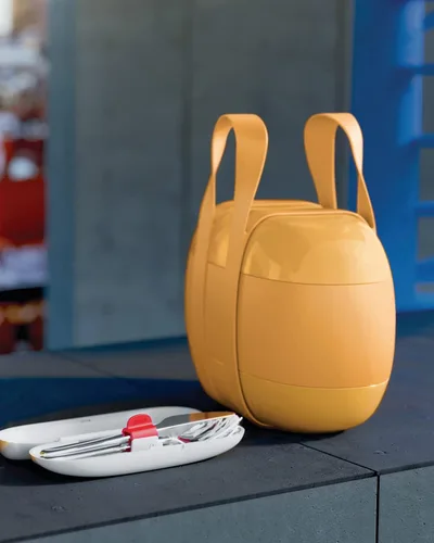 Miniatura 2 de Alessi SA04S3 G Food à porter Juego de cubiertos de viaje. Estuche en resina termoplástica, gris