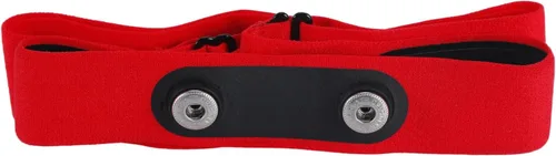 Correa de Pecho para Monitor de Frecuencia Cardíaca Pro Compatible con Polar H10 H7 H1 Wahoo Tickr Garmin HRM Sensor HR Suave Rojo
