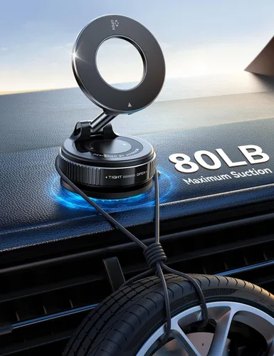 Miniatura 5 de JOYROOM Soporte magnético de teléfono al vacío para automóvil, soporte de teléfono con ventosa más fuerte, soporte de automóvil Magsafe ajustable