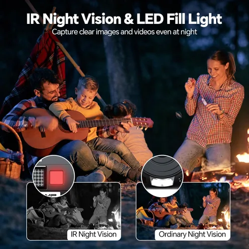 Miniatura 5 de Cámara de video videocámara 5K 56MP Vlogging Cámara para YouTube con pantalla táctil abatible de 3 pulgadas 270°, visión nocturna, WiFi, cámara web
