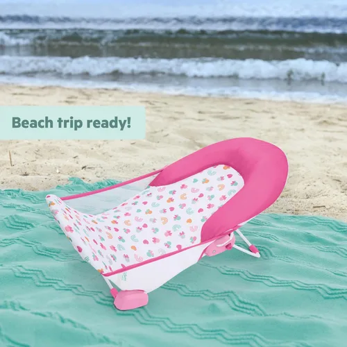 Miniatura 3 de Bright Starts Disney Baby Minnie Mouse - Asiento de baño plegable de 2 posiciones para bebé, soporte ajustable para fregadero o bañera, edades de 0