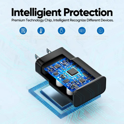 Miniatura 6 de Cargador rápido Andriod, cargador rápido tipo C con cable de carga rápida tipo C de 5 pies para Galaxy S10/S9/S8/S10e/S10+/S8+/S9+/Note 8 9 10 Negro