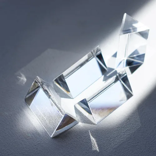 Miniatura 4 de QFkris Prismas triangulares de vidrio óptico, 12 piezas, 1.969 in/2 pulgadas de cristal equilátero, juego de prismas para enseñar fotografía