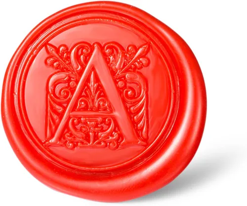 Miniatura 8 de Sello de cera Mceal, sello grande de 1 1/5"(30mm) de diámetro, cabeza de latón plateado con mango de madera, serie de letras de la A a la Z