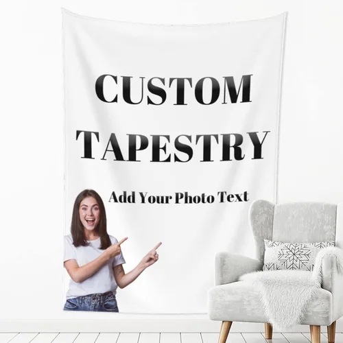 Miniatura 2 de FCQIANKM Tapiz personalizado, tapiz personalizado, tapices de pared personalizados, fondos de fotos personalizados, regalos personalizados