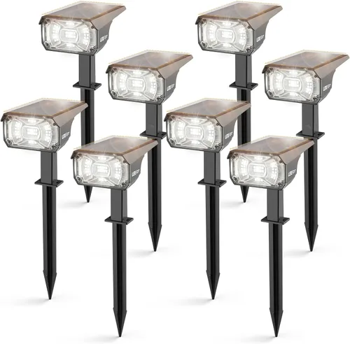 Miniatura 7 de LEREKAM 40 focos LED, IP65, impermeables, con energía solar, 2 en 1, luz de pared, luces de paisajismo al aire libre, encendido/apagado automático