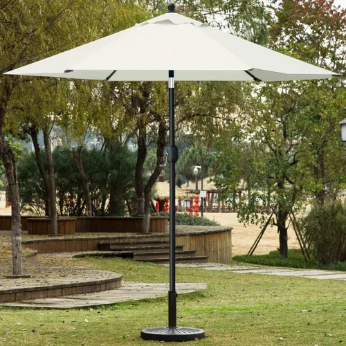 Miniatura 3 de Sunnyglade Sombrilla de Patio de 7.5 Pies para Exteriores, Sombrilla de Mesa de Mercado con Botón de Presión de Inclinación/Manivela, 6 Varillas